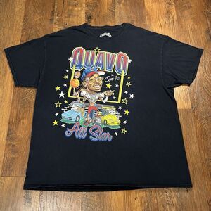 Migos Quavo Huncho All Star Graphic T-Shirt Black Rap Hip Hop